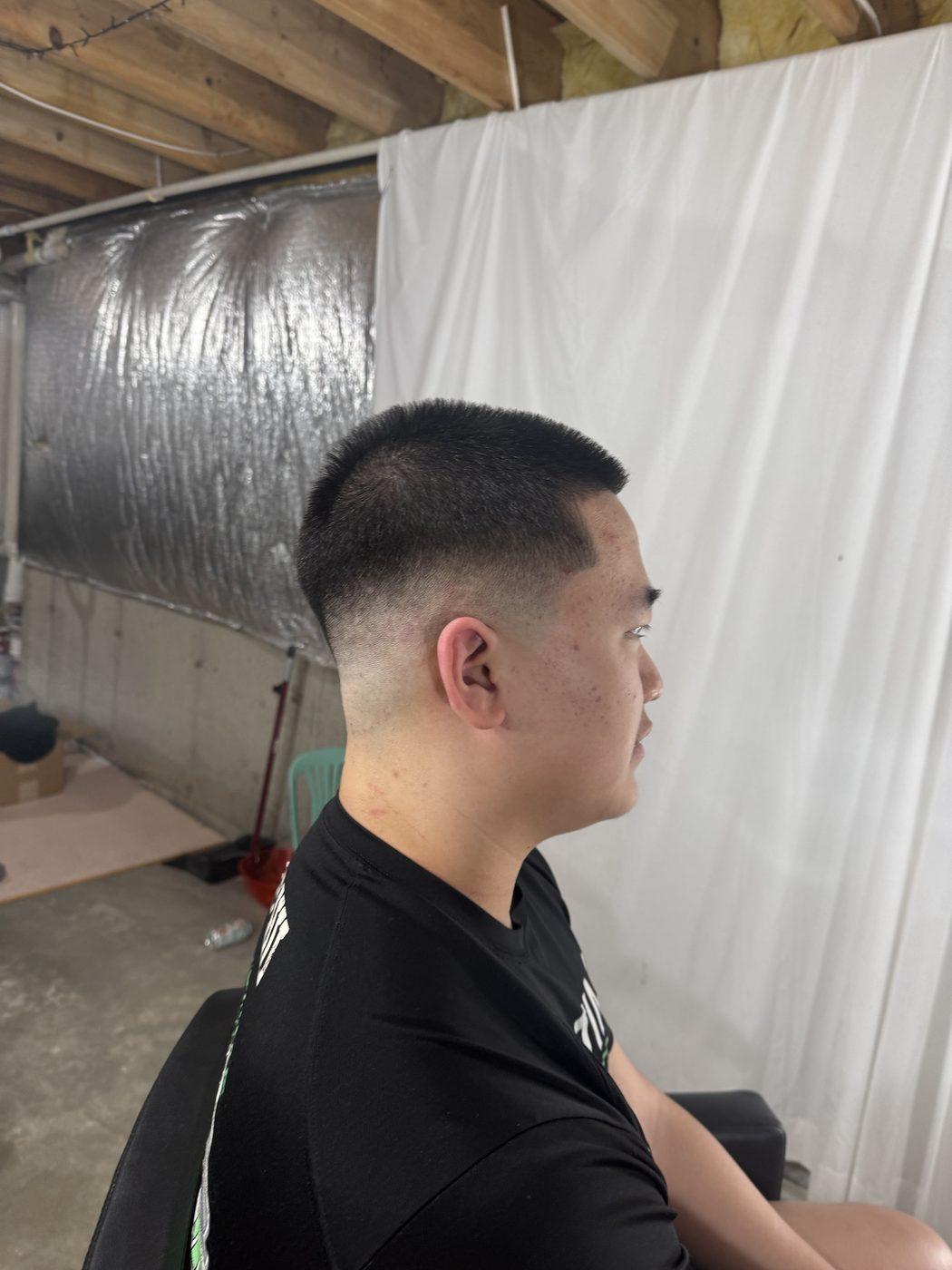 Low fade, side view