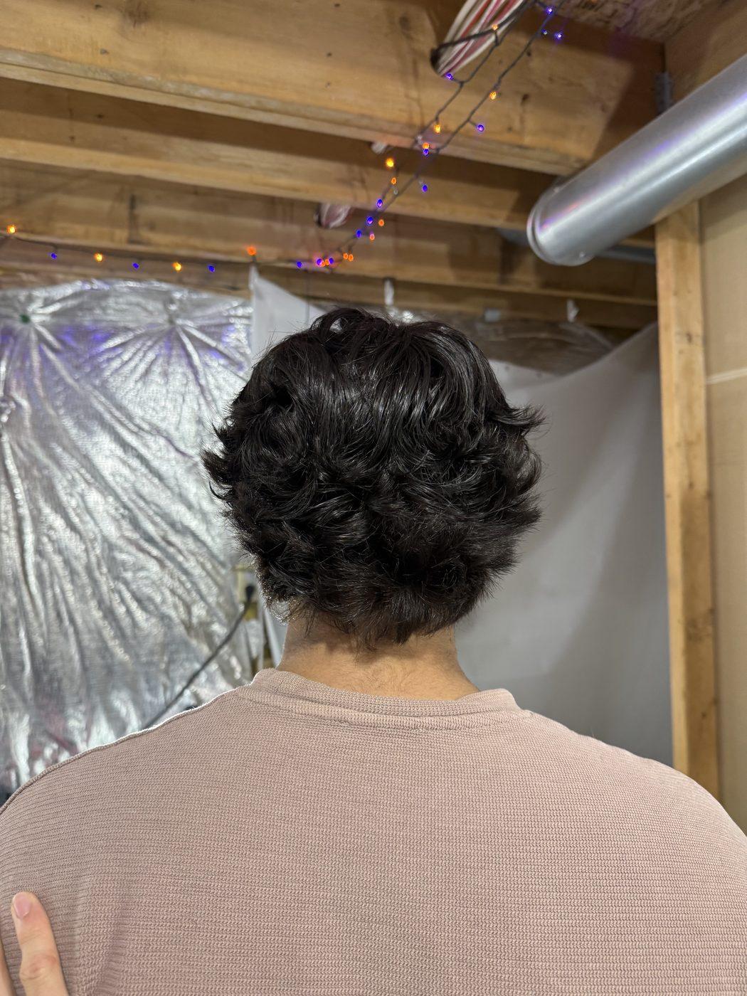 Curly cut, back detail