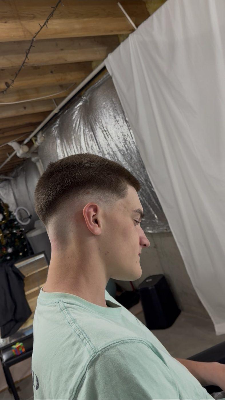 Tapered fade, side detail