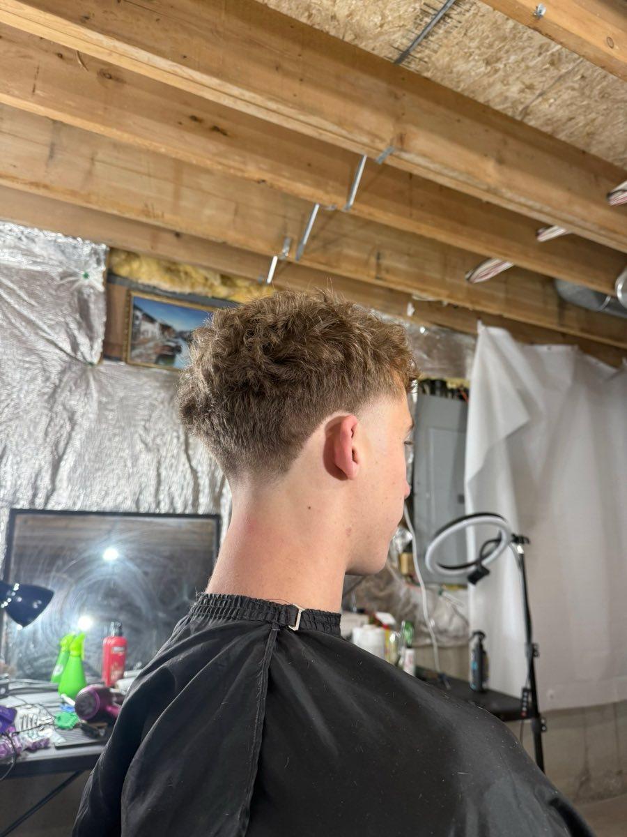 Spiky bleached blonde cut