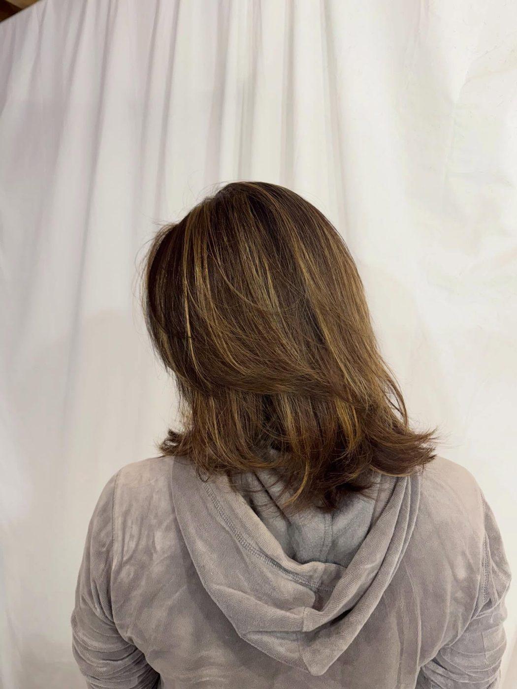 Balayage color result